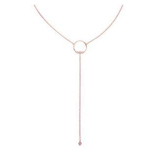 Luv AJ lariat rose gold necklace, NEW